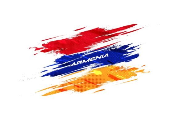 Download Armenia Flag with Brush Stroke Style - Stroke style Collection