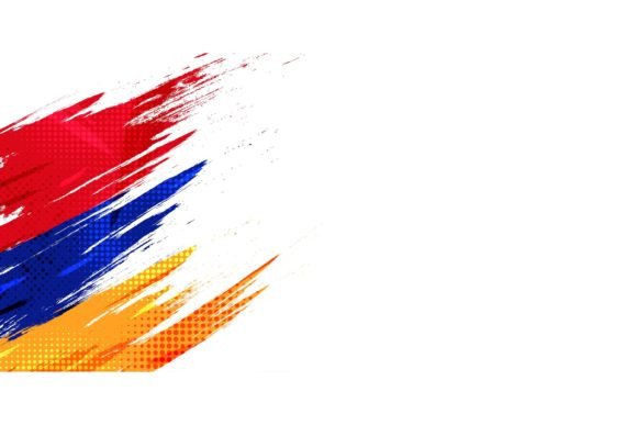 Download Armenia Flag with Brush Stroke Style - Stroke style Collection