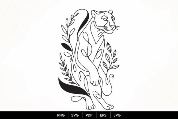 Download Panther Line Art SVG - Premium Bundle