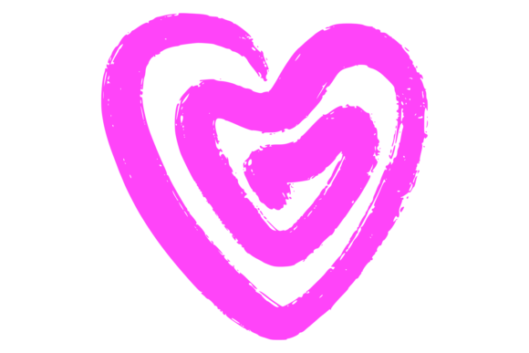 Download Pink Heart Brush Stroke Style. Grunge Lo - Stroke style Collection