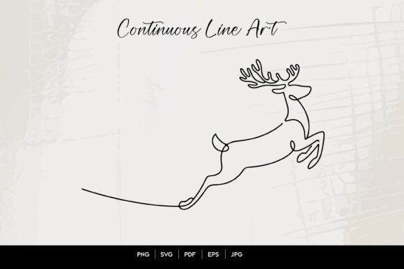 Download Continuous Line Deer SVG - Premium Bundle