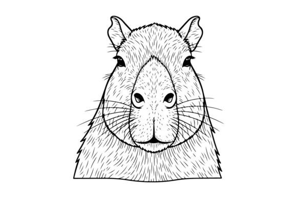 Download Line Art Animal Head Outline Sketch Colo - Premium Resources